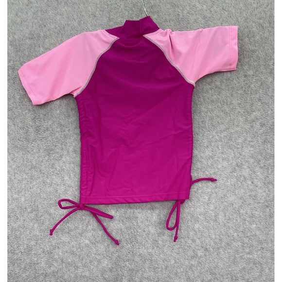 Sun Busters Girls Swimsuit Set Bikini Rash Guard Pink Short Sleeve Pink UPF 50+ - Picture 7 of 13
